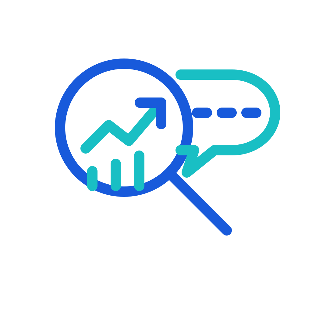 analysis consulting line icon