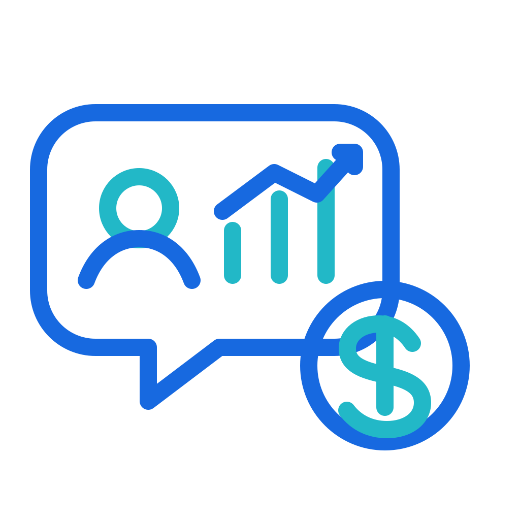 financial consulting line icon