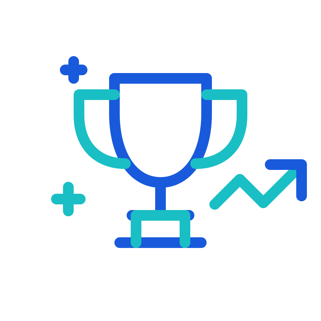 increase winning chance line icon