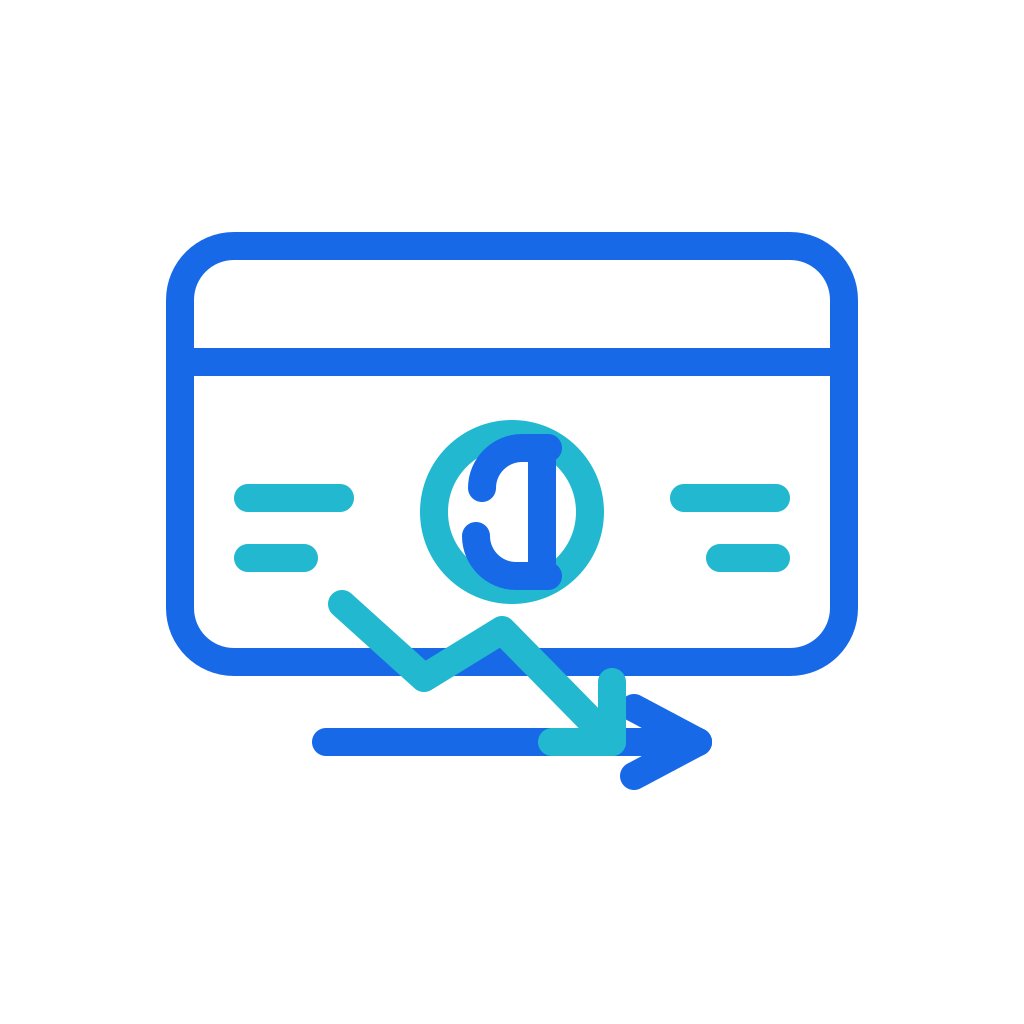 low interest loan line icon